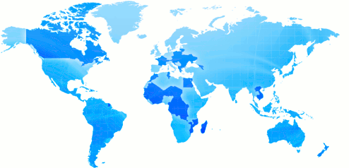 Carte de la francophonie dans le monde
